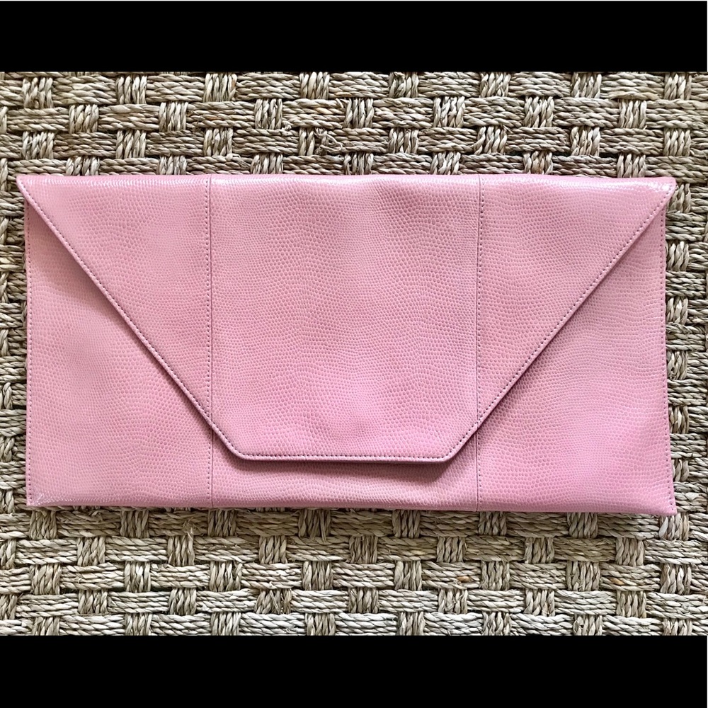 Chic Halogen Pink Envelope Clutch